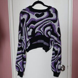 YesStyle - Alfie - Print Cropped Sweater